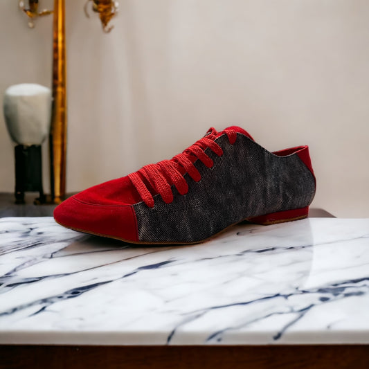 Aries Denim & Red Casual Shoe