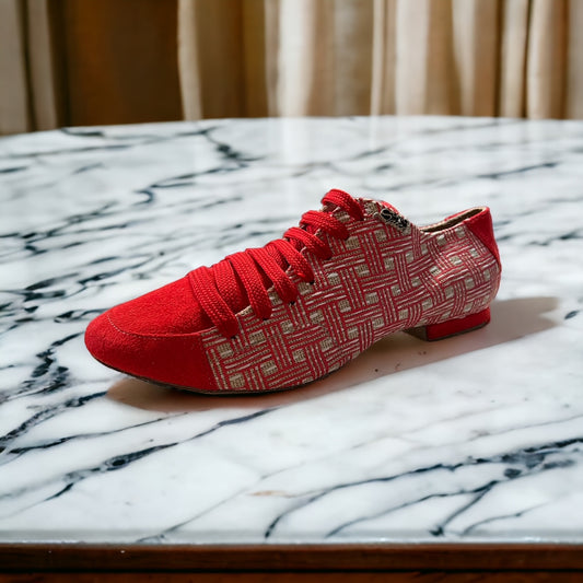 Aries Red & White Casual Shoe